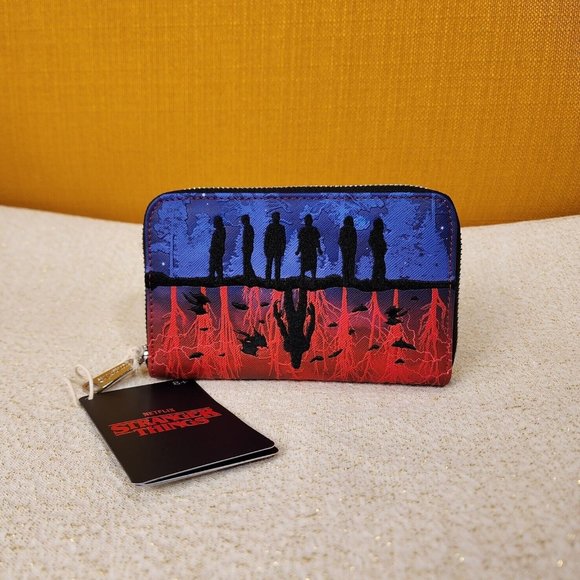 Loungefly Stranger Things Upside Down Shadows Zip Around Wallet NEW - Picture 2 of 14